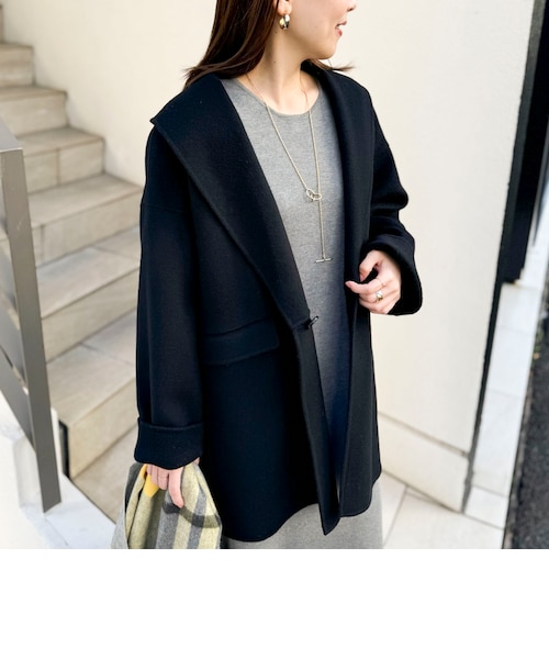 ◇【WEB限定カラーあり】SUPER140リバーショールコート 24AW