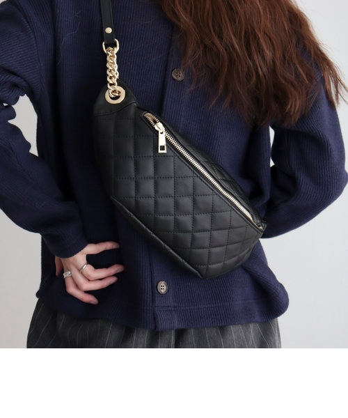 AULENTTI/オーレンティ】レザーキルトボディバッグ｜フレディ