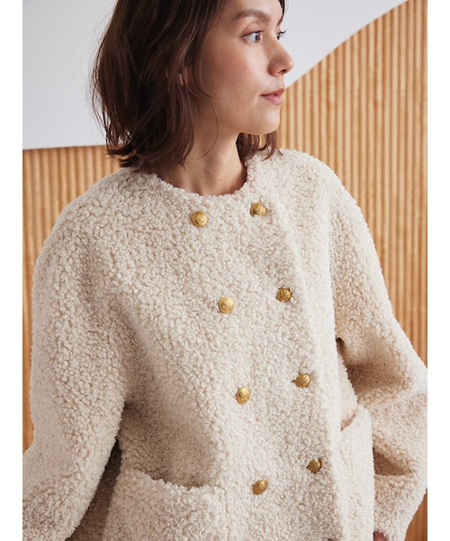 金釦カールファージャケット｜ミラオーウェンの通販｜&mall（アンド