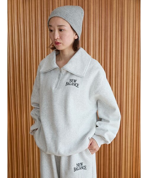 New Balance for emmi】Track side フリースハーフジップ｜エミの通販