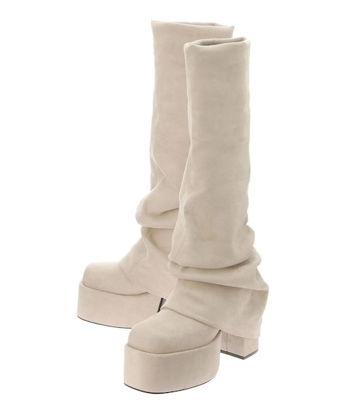 ルーズフレアカバーフィットブーツ｜エモダの通販｜&mall（アンド
