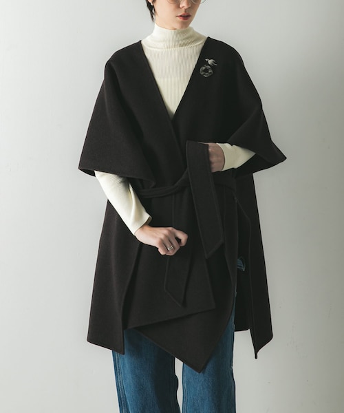 ウールカシミヤリバーポンチョ｜アーバンリサーチの通販｜&mall