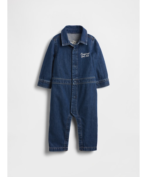 デニム くまさん GAPロゴ ボディオール (ベビー)｜ギャップの通販