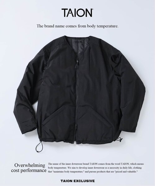 TAION / タイオン 別注 ヴァーチカルキルト リバーシブル ダウン