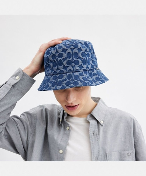 公式】シグネチャー デニム バケット ハット｜コーチ アウトレットの
