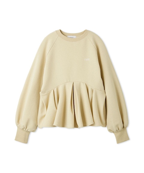 ペプラムラメ裏毛プルオーバー｜エミの通販｜&mall（アンドモール