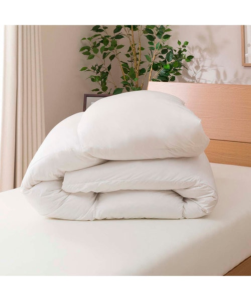 ニトリ カルフワ ウモウカケフトン UL-H ダブル 美品 2枚合わせ羽毛掛