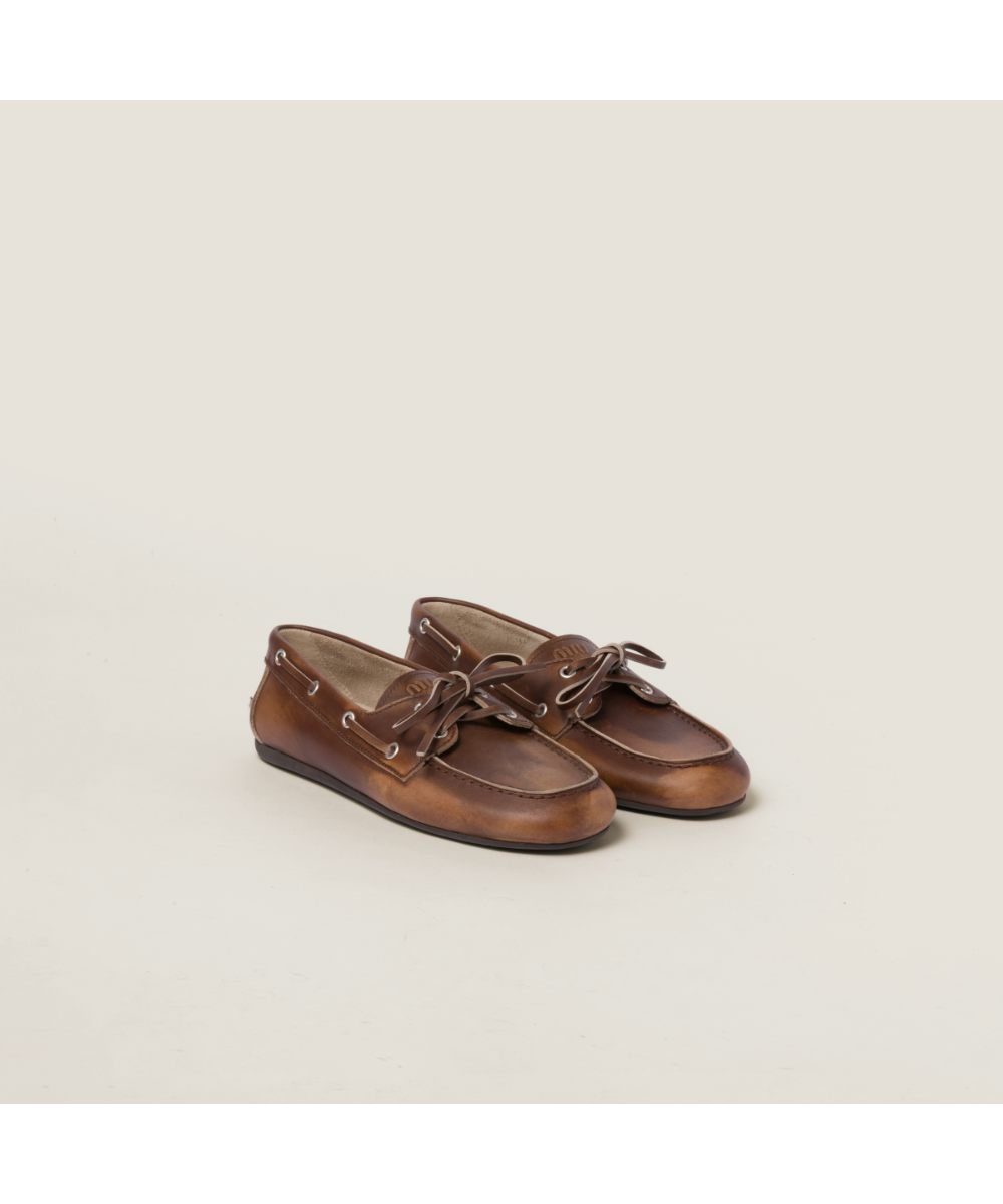 MIU MIU/ミュウミュウ通販 | アンラインドブリーチレザー ローファー