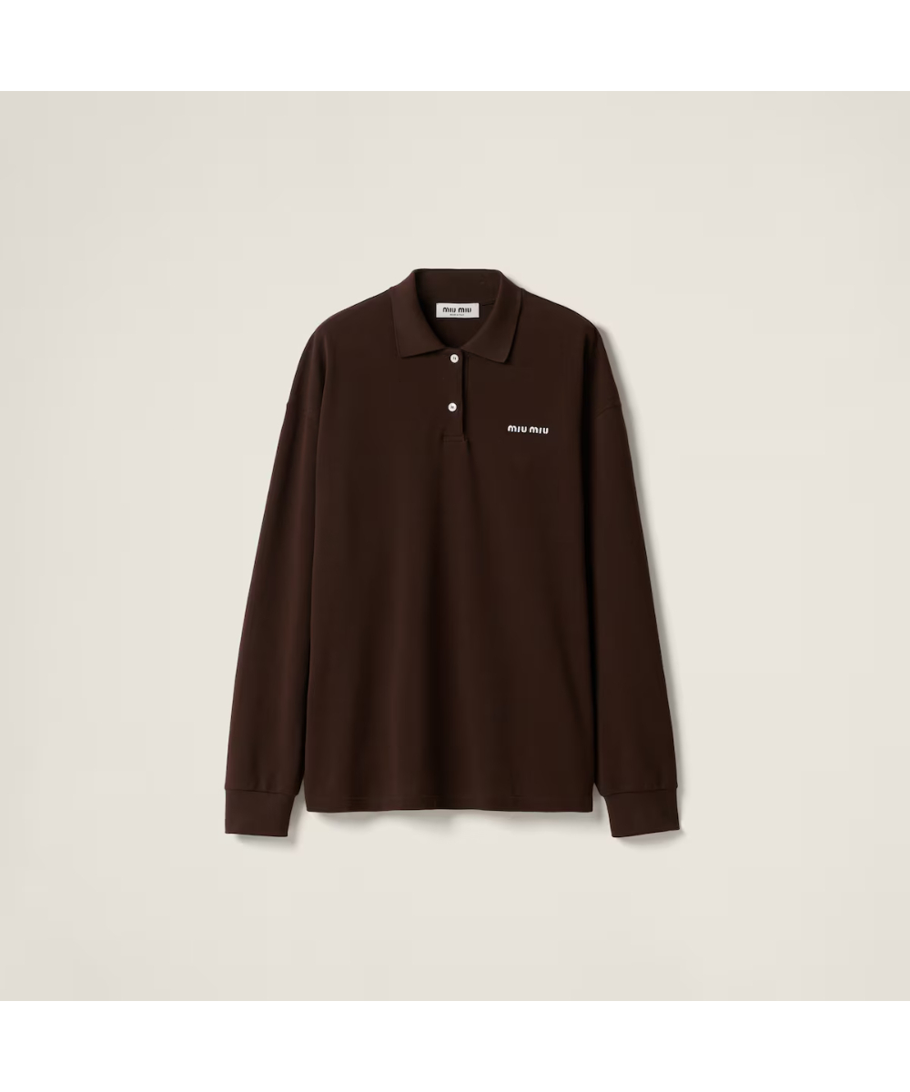 MIU MIU/ミュウミュウ通販 | コットンピケ ポロシャツ【送料無料