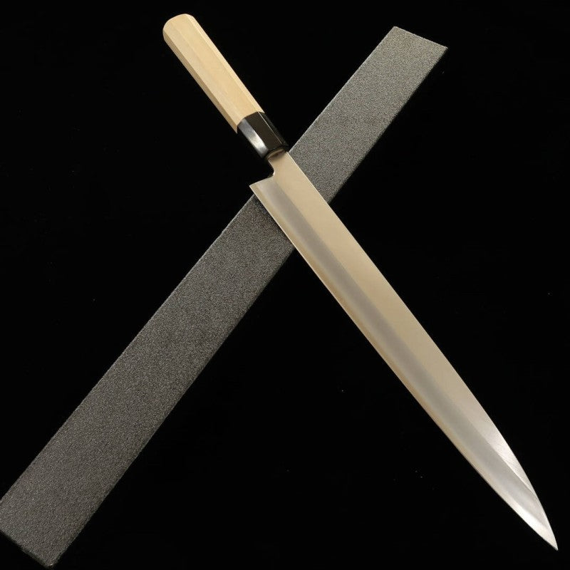 三浦 MIURA 柳刃 銀紙三号 朴水牛八角柄 (210mm-300mm) – 三浦刃物店