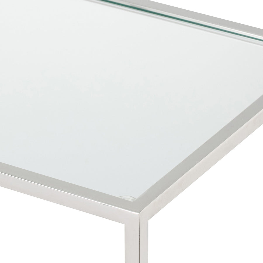 Francfranc(フランフラン) レーヌ ネストテーブル S クリア×シルバー