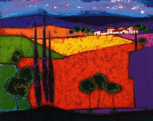 ロジェ・ボナフェ作品【夕暮れの糸杉】の買取・査定はミライカ美術にお