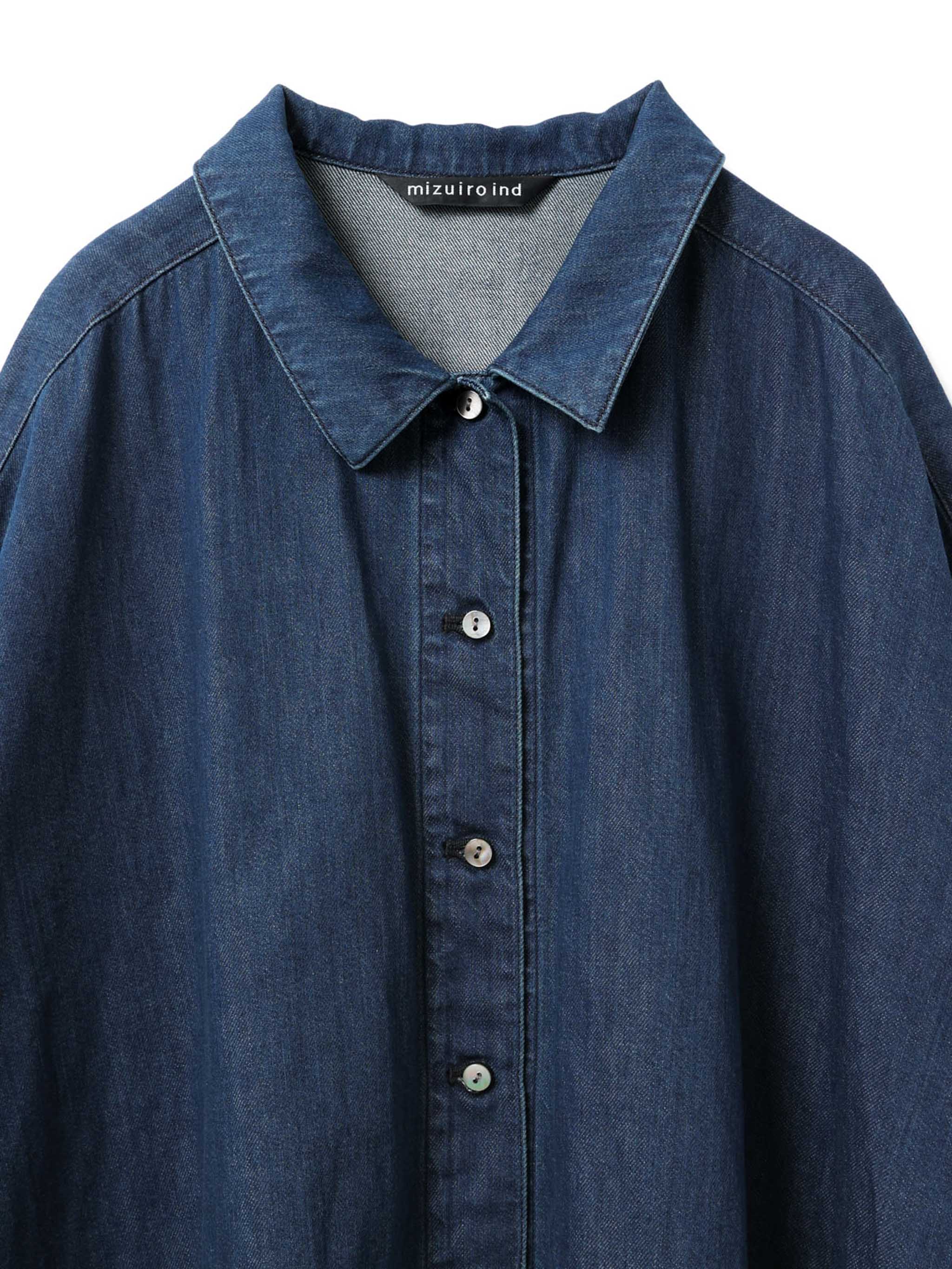 denim wide shirt | 3-230101 – mizuiro ind