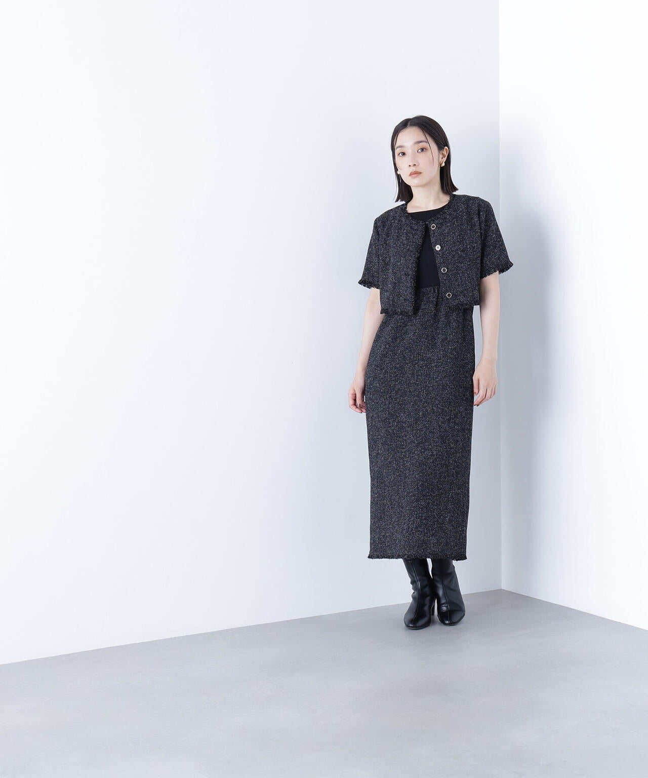 ツイードジャケット＆ナローワンピース | NATURAL BEAUTY BASIC