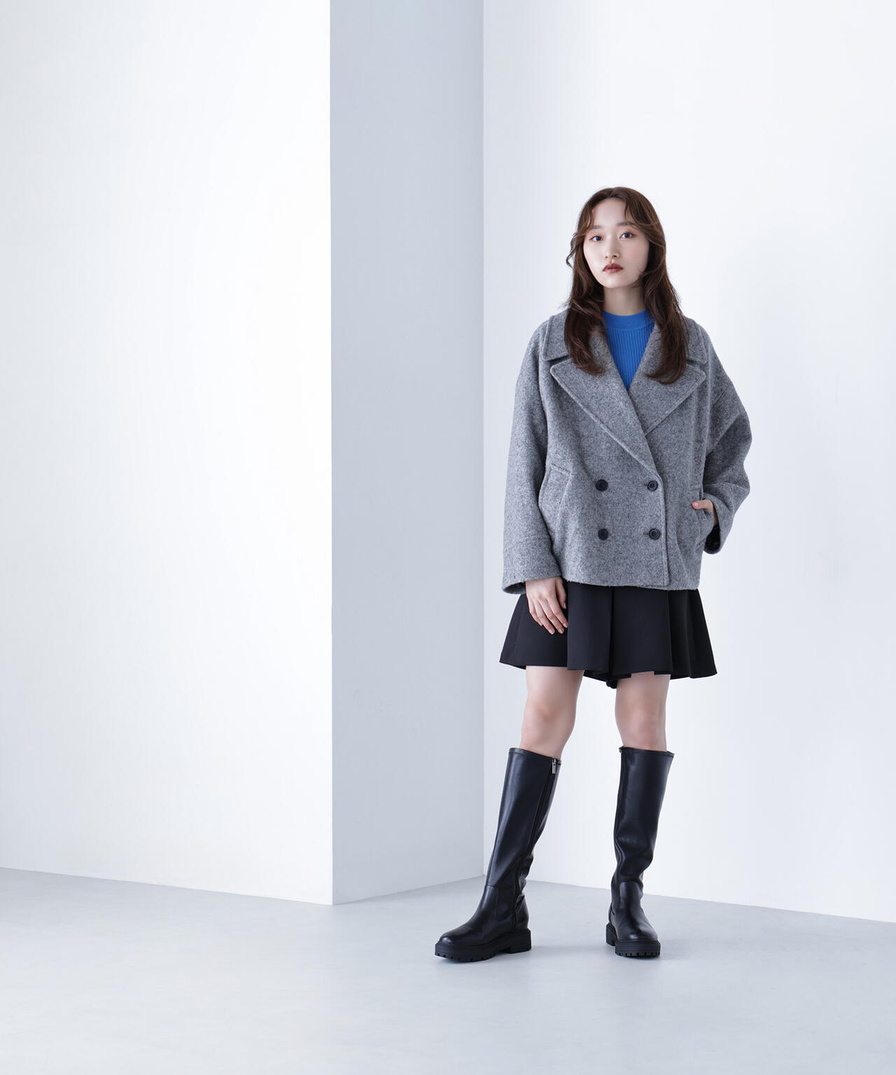 ウーリーフォルムハーフコート | NATURAL BEAUTY BASIC（ナチュラル