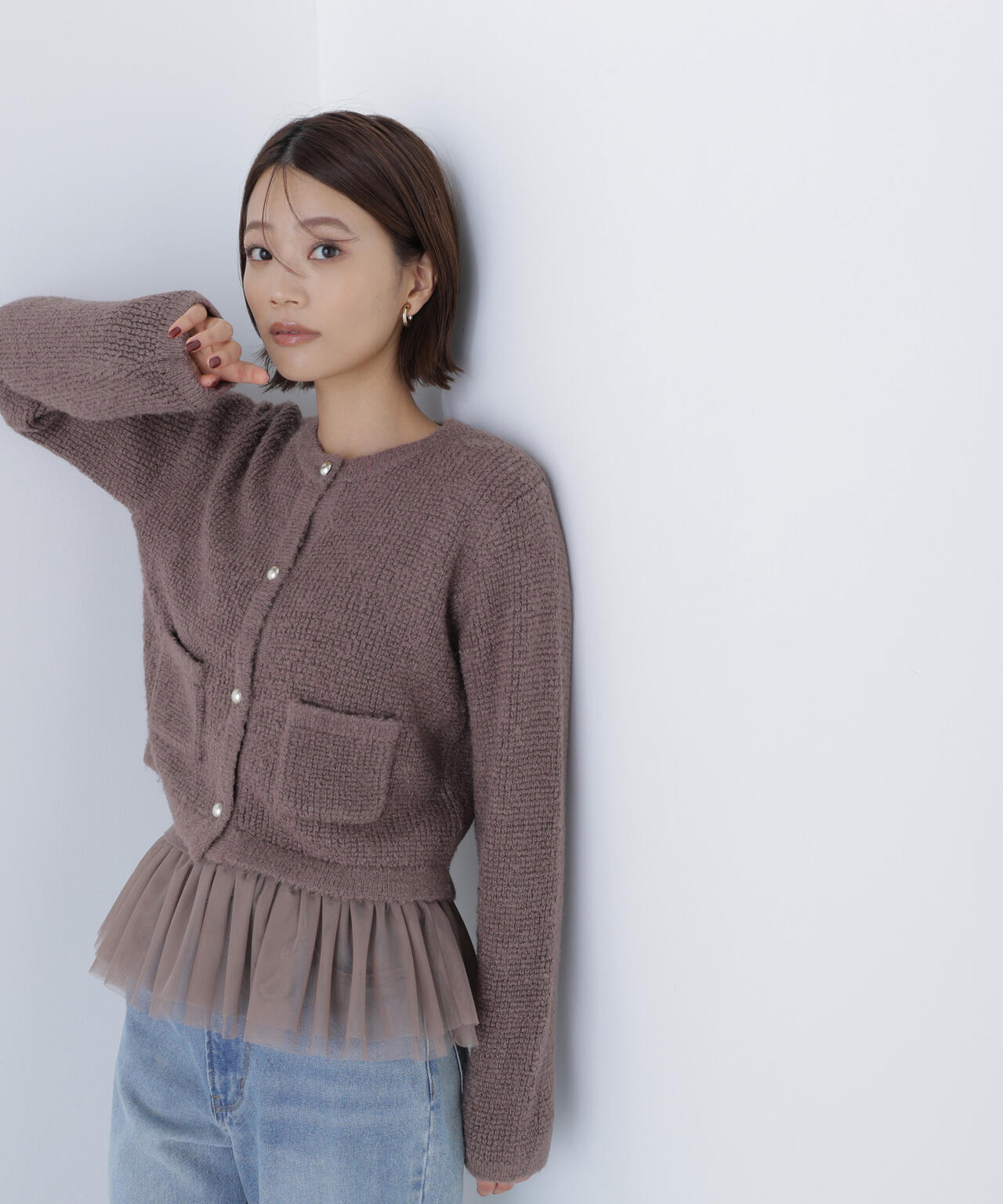 チュールペプラムニットアンサンブル | NATURAL BEAUTY BASIC