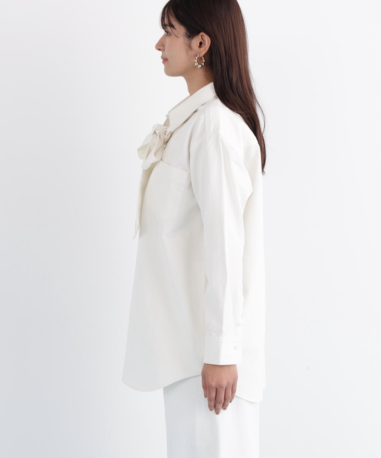 ネックリボンデニムシャツ | PINKY&DIANNE（ピンキー&ダイアン