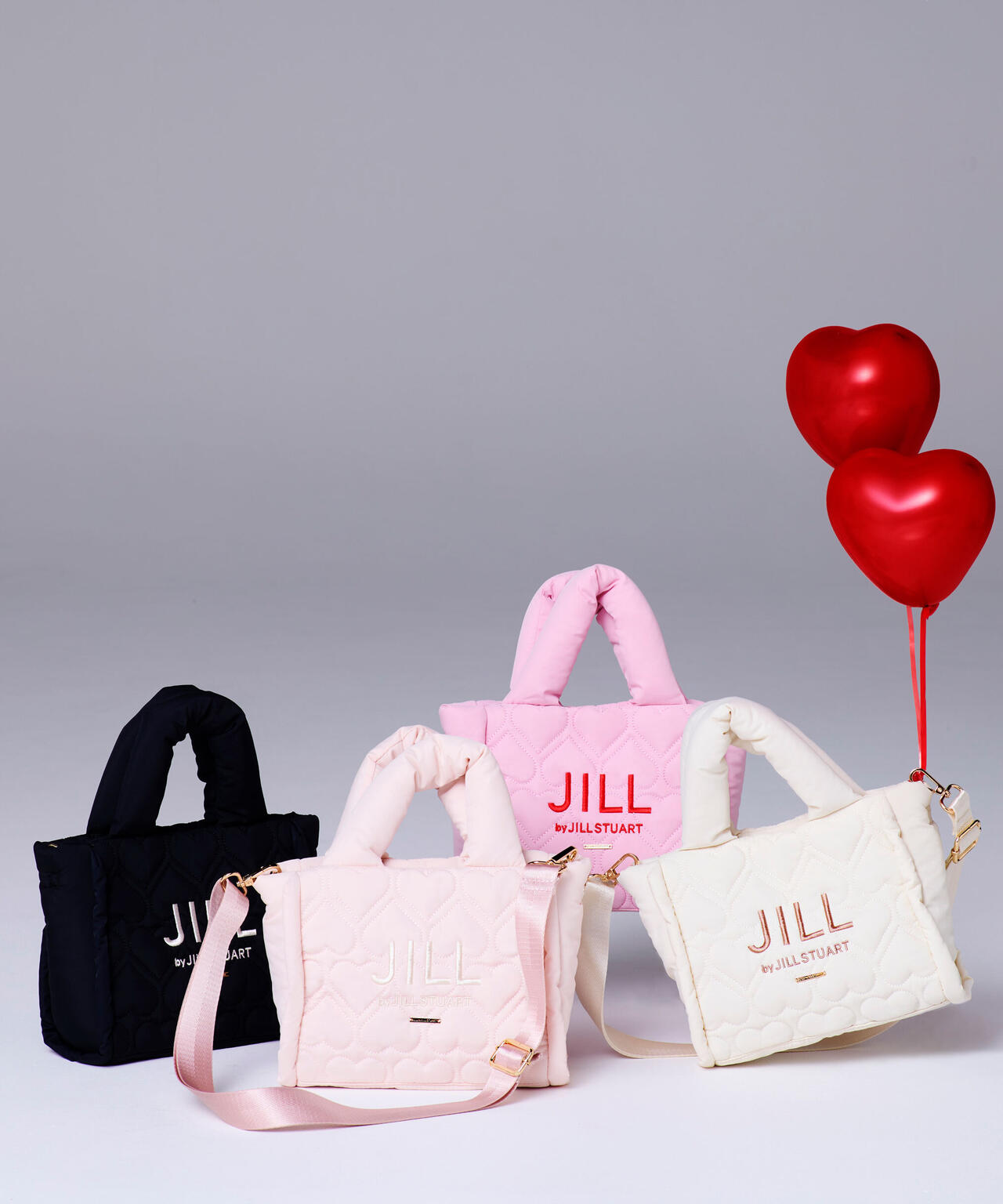 ハートパフトート WEB限定カラー:ピンクレッド | JILL by JILL STUART