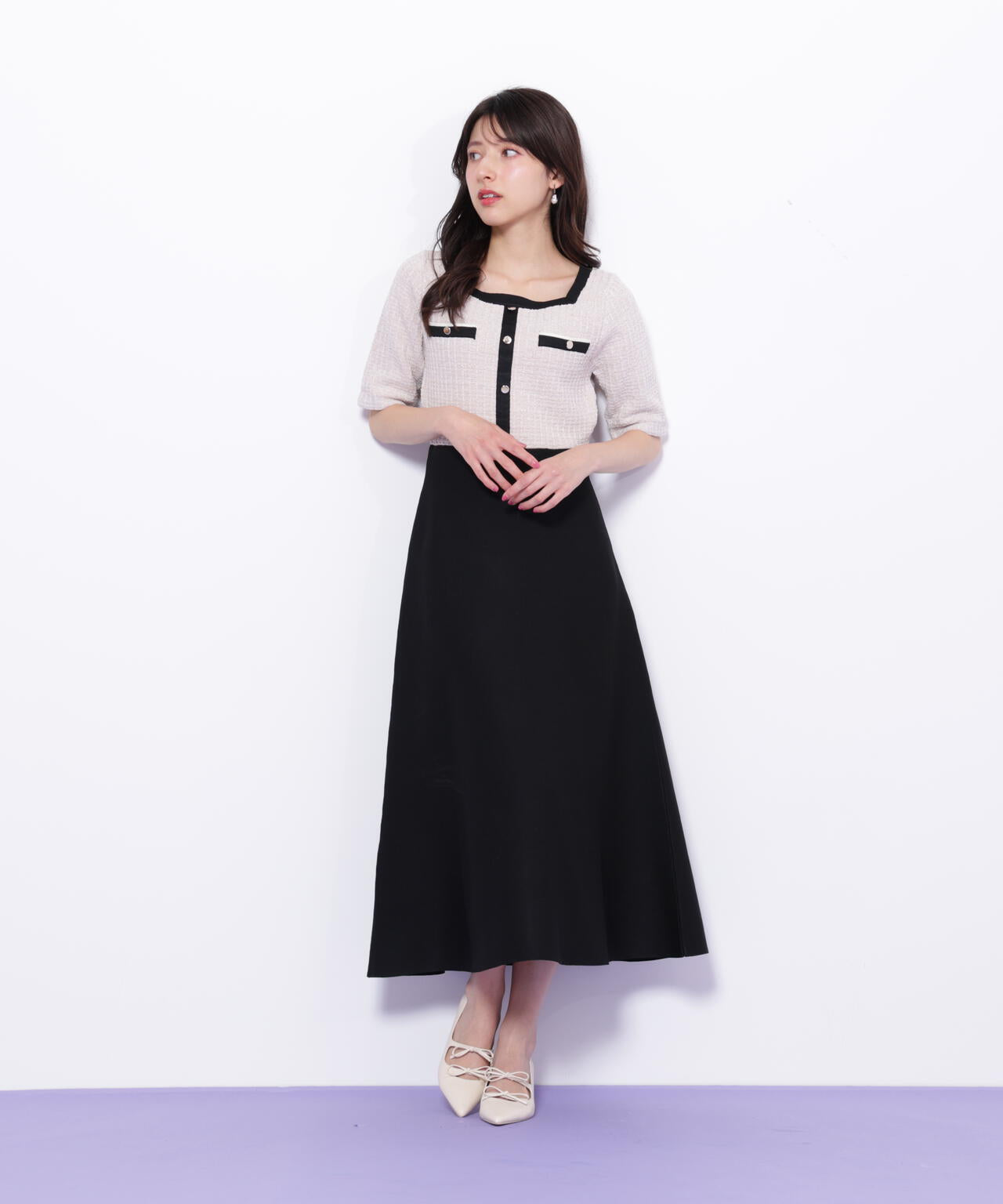 ミックスツイード切替ニットワンピース | JILL by JILL STUART（ジル