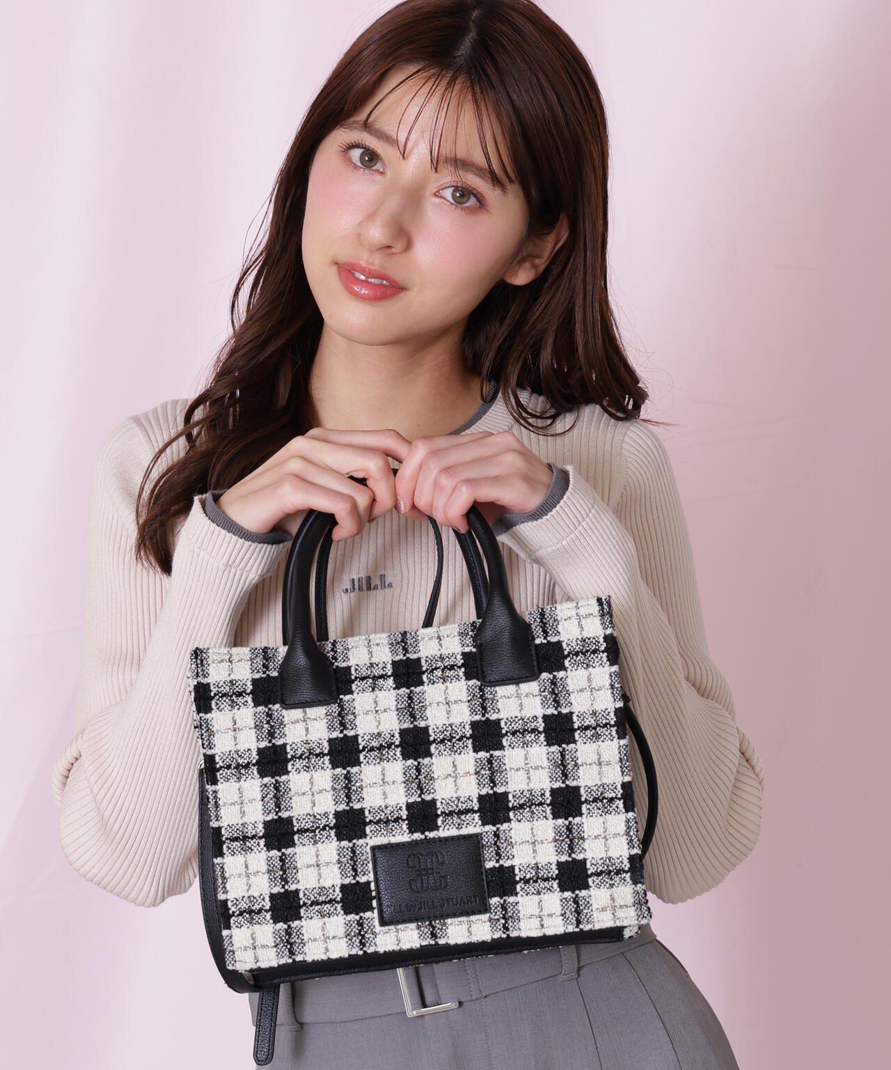 ツイードチェックトートバッグ | JILL by JILL STUART（ジル バイ ジル
