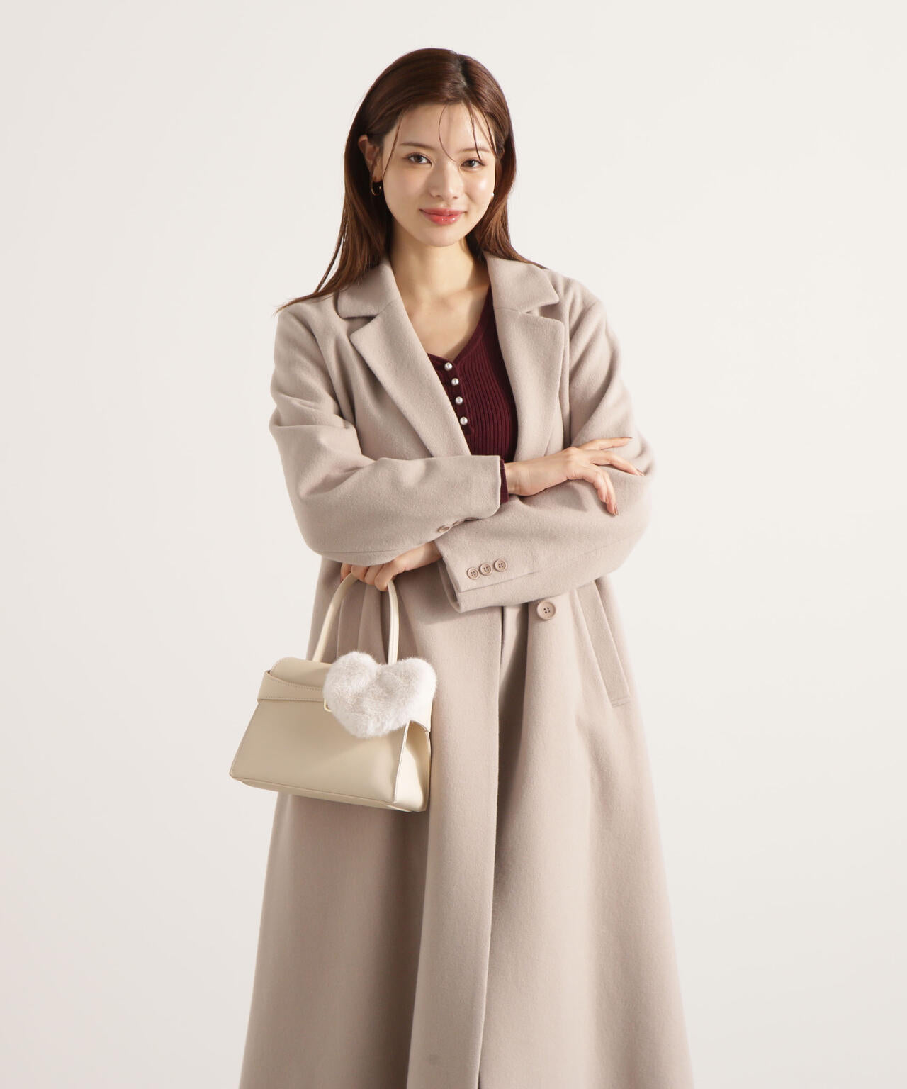青島心さん着用】ベルテッドレディーコート | PROPORTION BODY