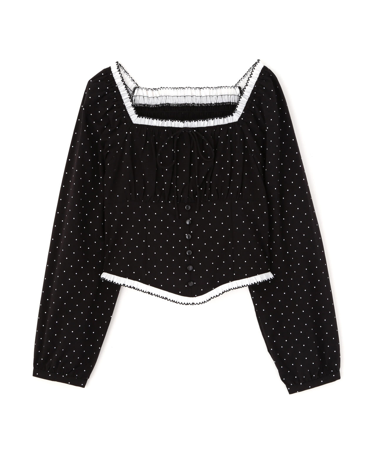 長袖ドット衿フリルブラウス | FREE'S MART（フリーズマート