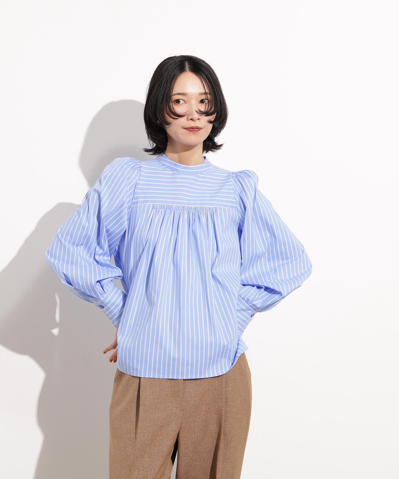 バックリボンストライプブラウス | N. Natural Beauty Basic*（エヌ