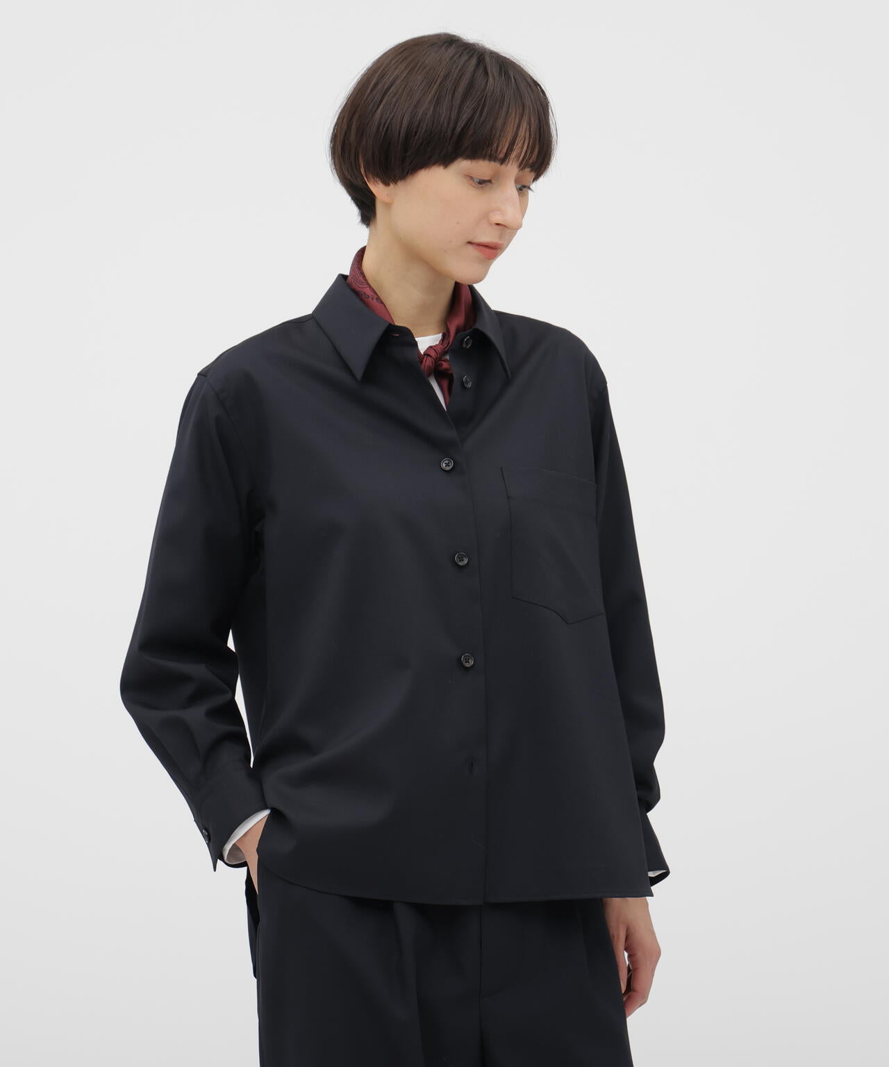 WORSTED WOOL POPLIN SHIRT | MARGARET HOWELL（マーガレット