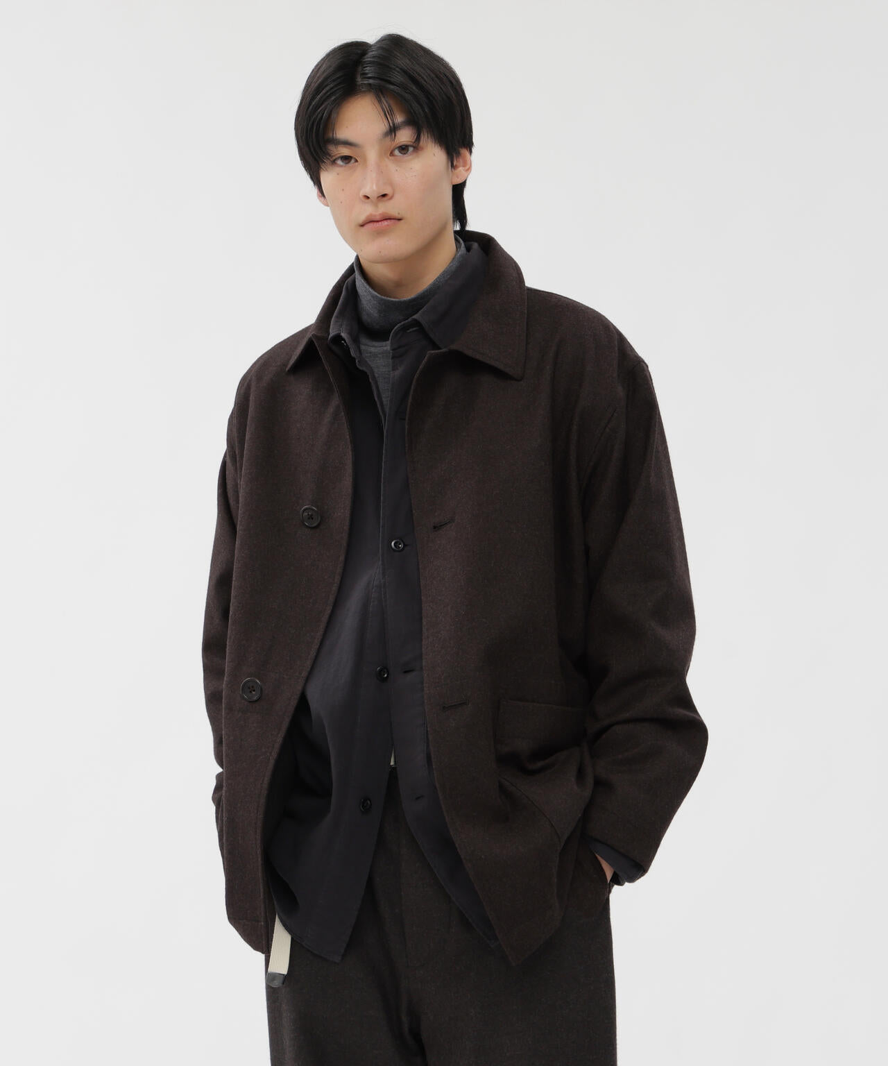 COMPACT YARN DYED WOOL BLOUSON | MARGARET HOWELL（マーガレット