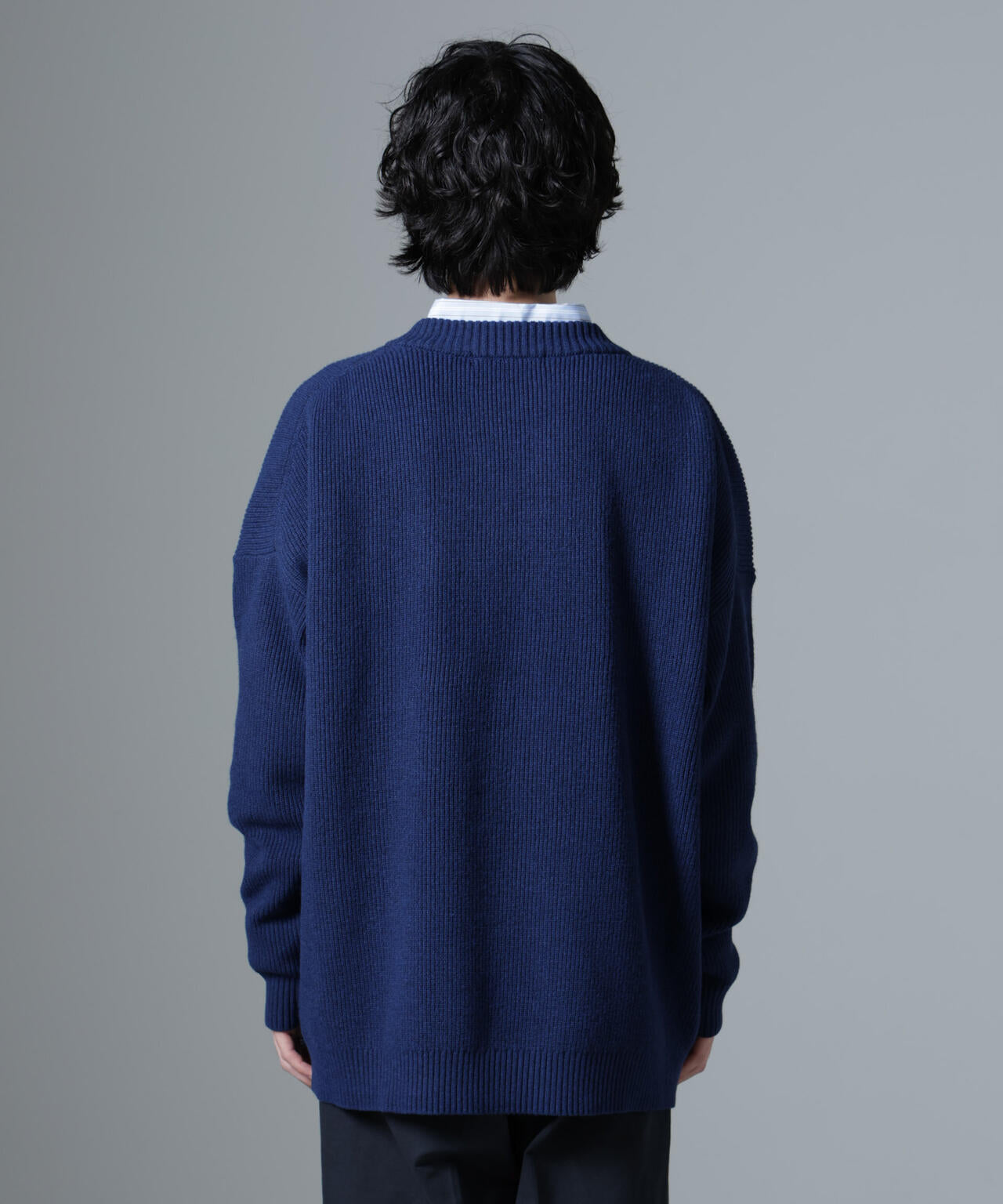 WEB限定/Vネックオーバーサイズニット | NANO universe（ナノ