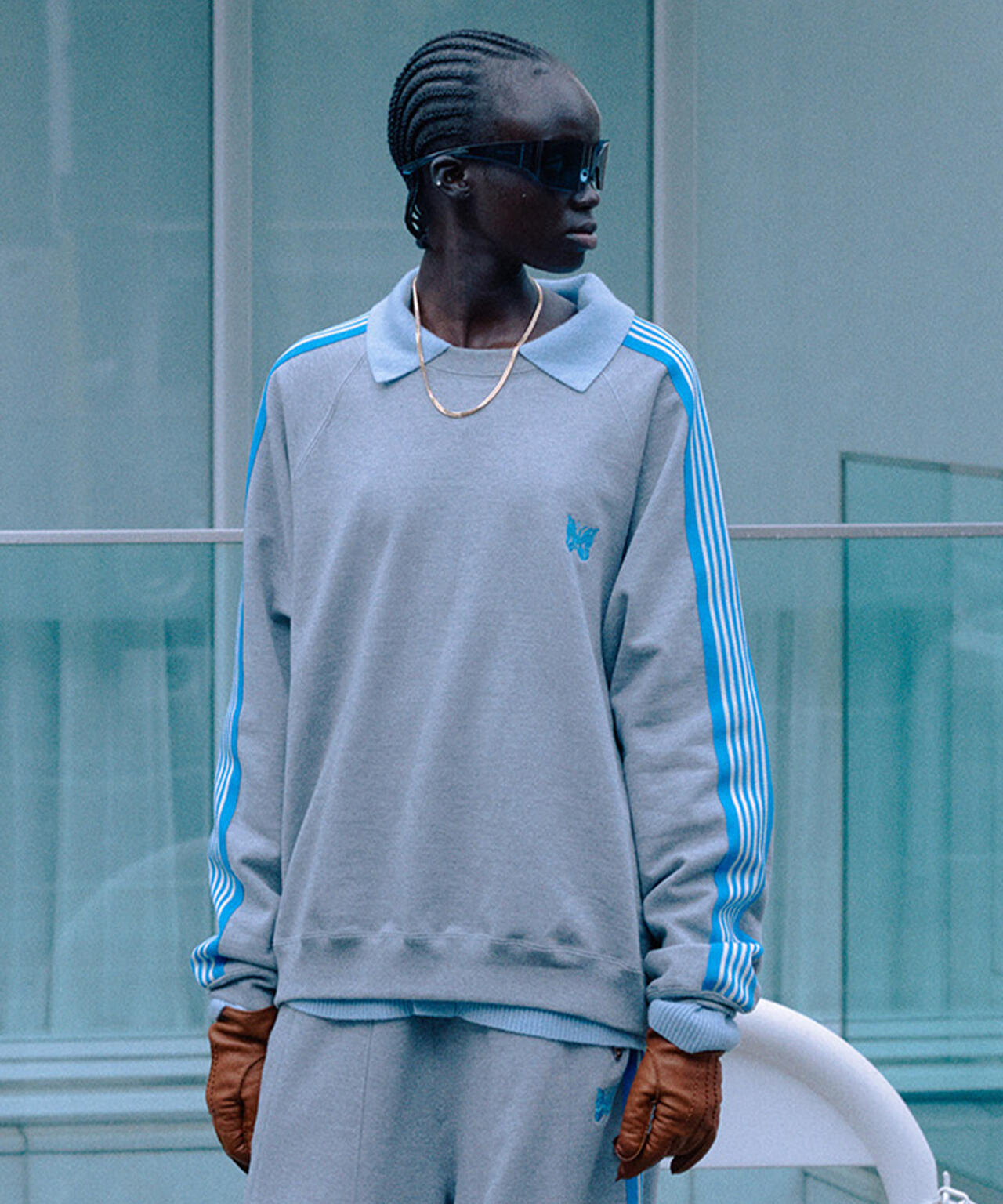 NEEDLES/ニードルズ/【LHP EXCLUSIVE】TRACK CREW NECK - COTTON