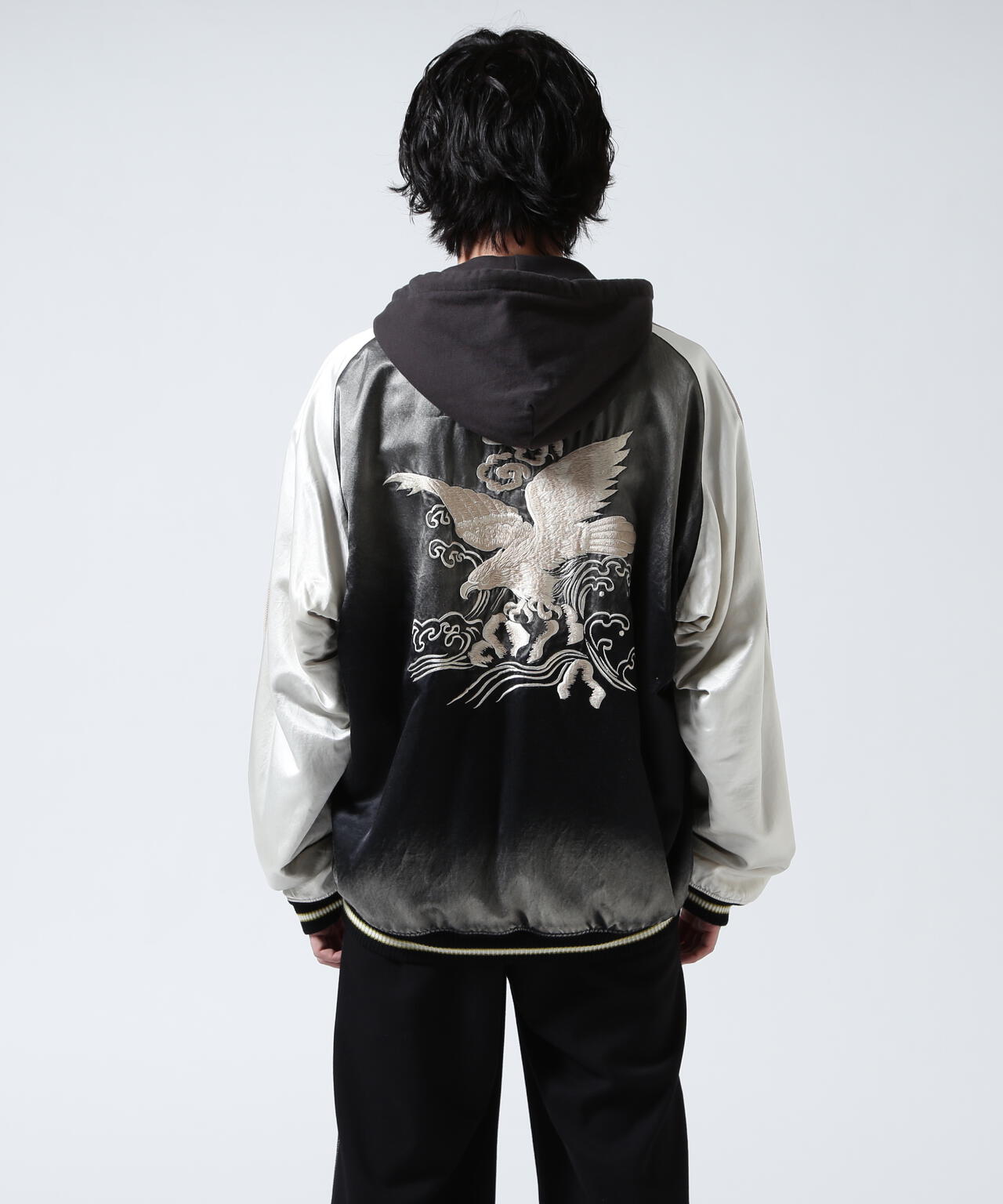 Maison MIHARAYASUHIRO/Reversible Hoodie Layered Souvenir Jacket