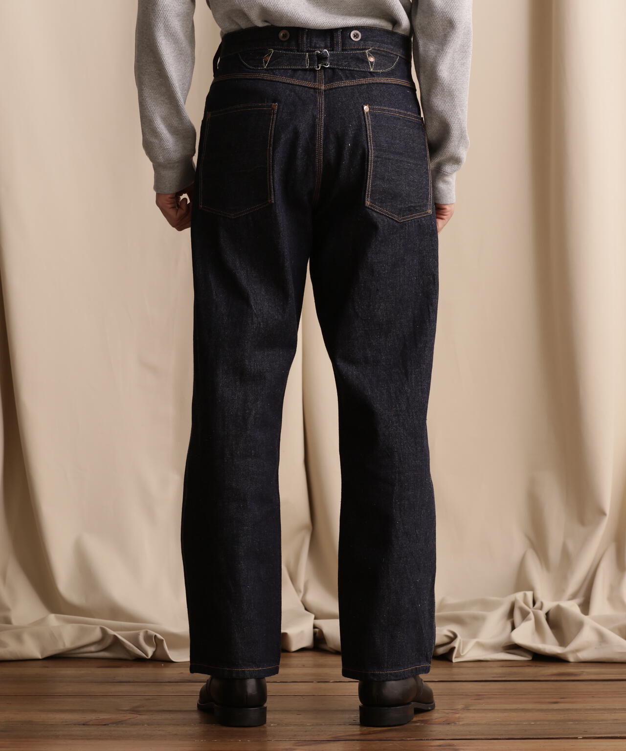 直営限定】WIDE GRIDE DENIM PANTS/ワイドシルエットデニム | Schott