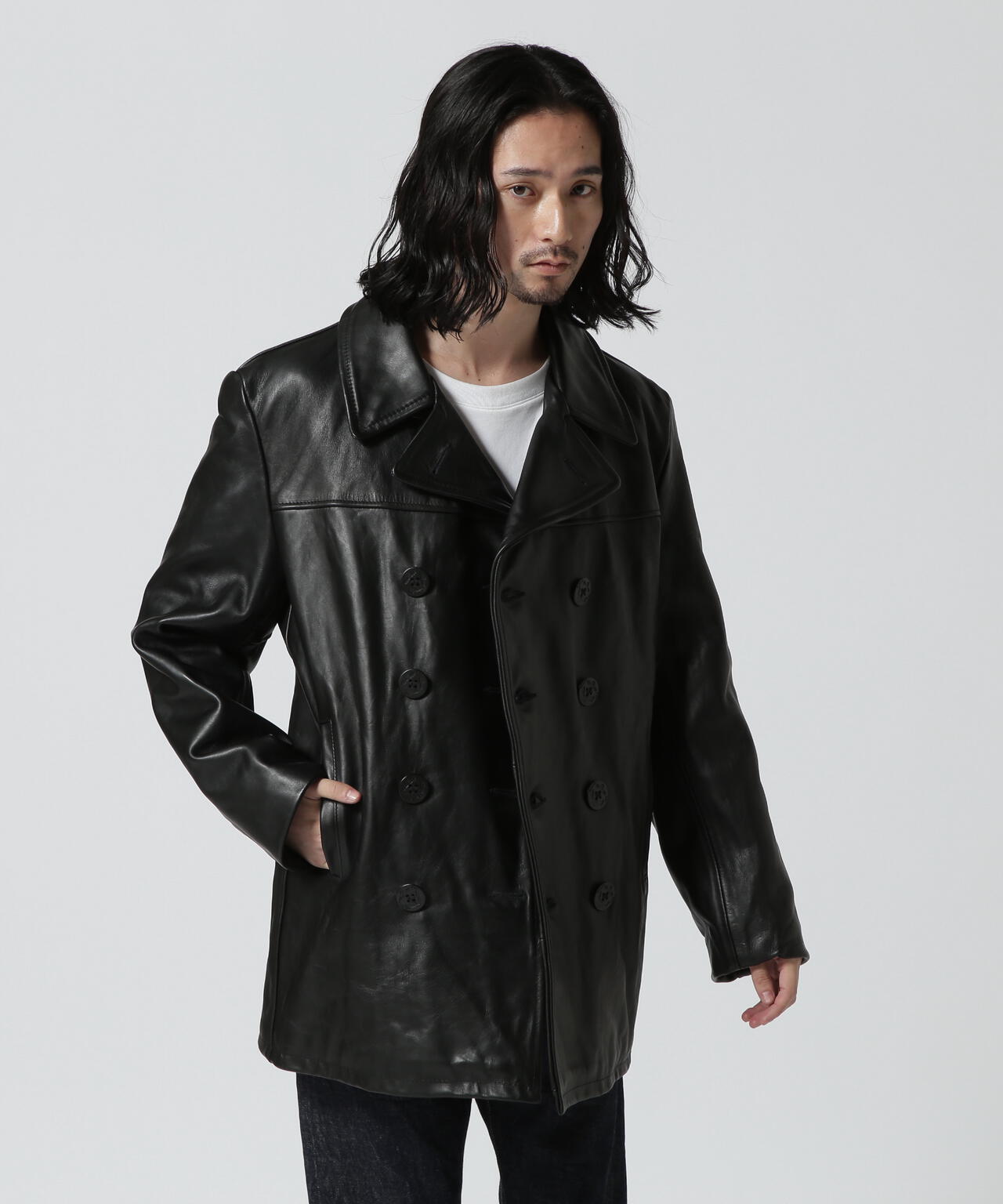 140 LEATHER PEACOAT/レザーピーコート | Schott（ショット） ｜【公式
