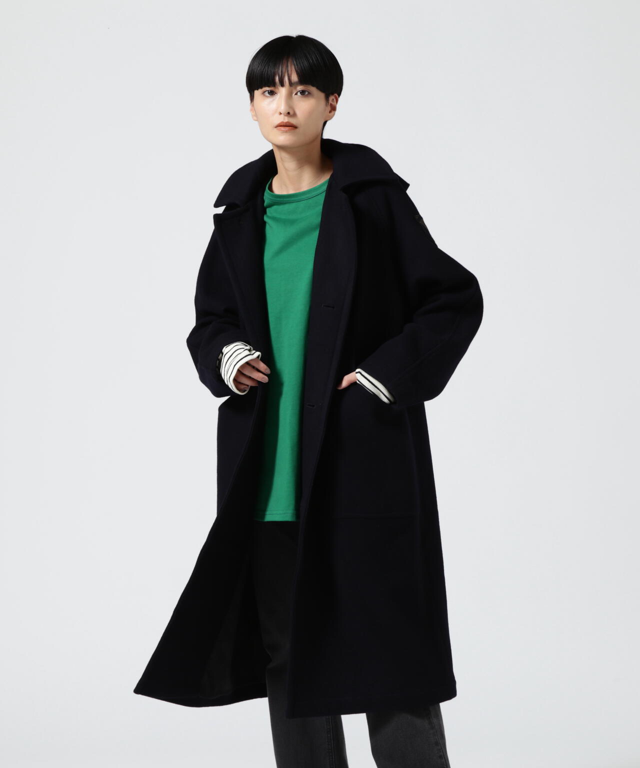 ITALY NAVY LONG COAT/ イタリーネイビーロングコート | AVIREX