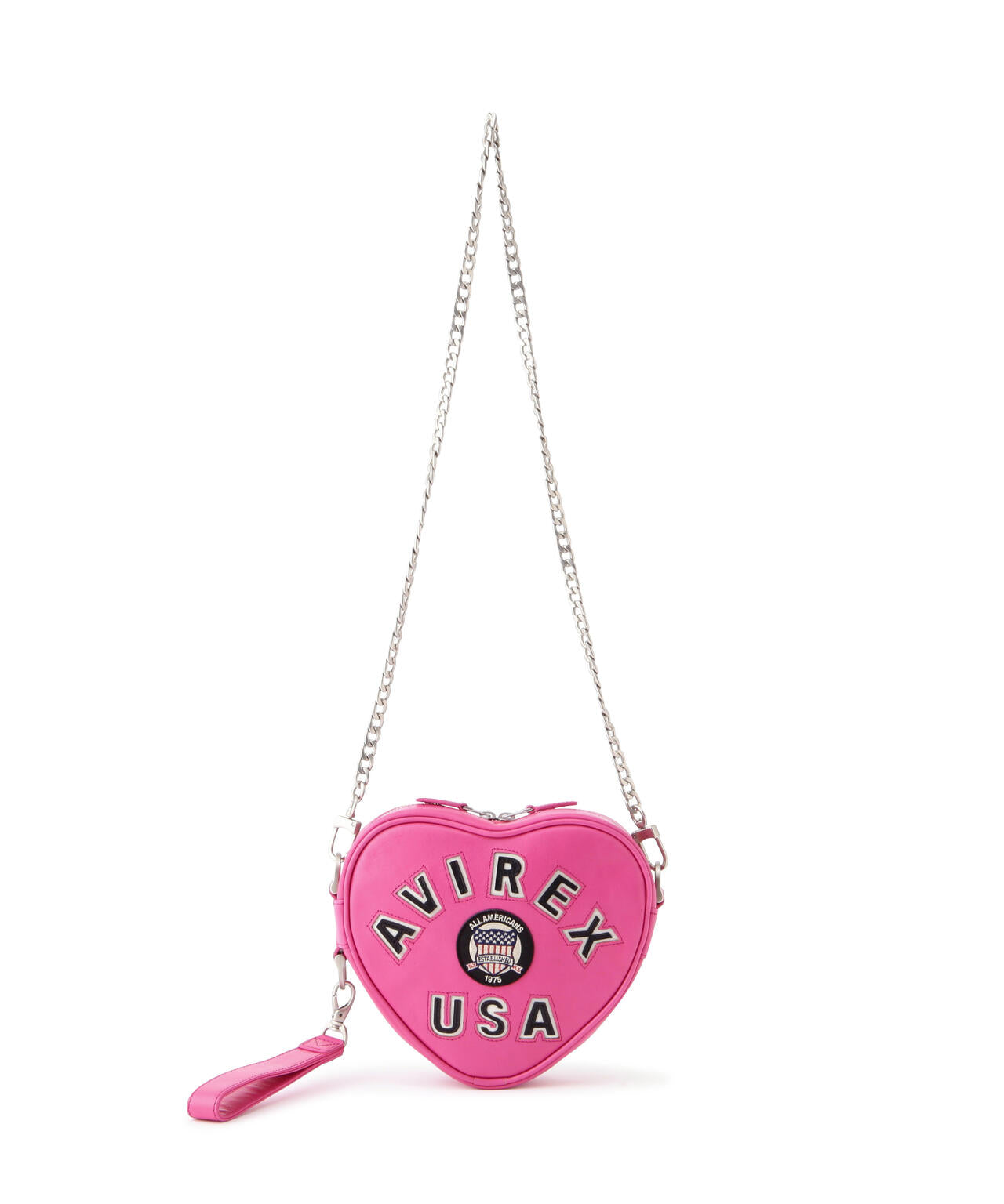 直営店限定》VARSITY HEART CHAIN BAG/バーシティーハートチェーン