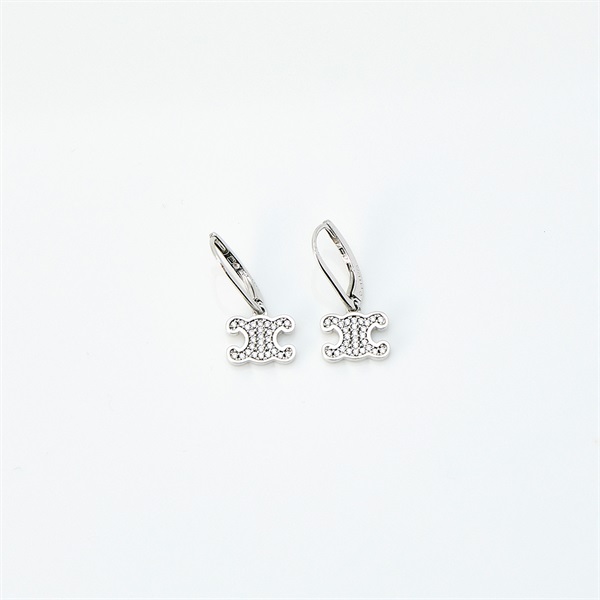 CELINE トリオンフ ピアス シルバー ブラス クリスタル | MixTHINKS