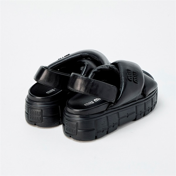 MIU MIU サンダル 36 ブラック ナッパレザー | MixTHINKS（ミックス