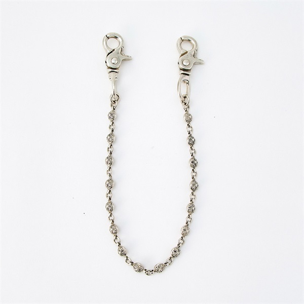 CHROME HEARTS クロスボール ウォレットチェーン 2クリップ ショート