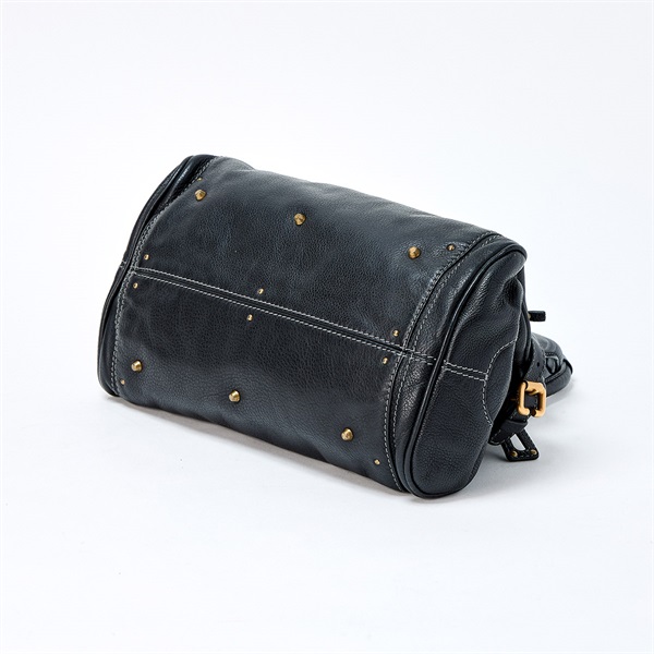 Chloe パディントン ミディアム ハンドバッグ ブラック ゴールド