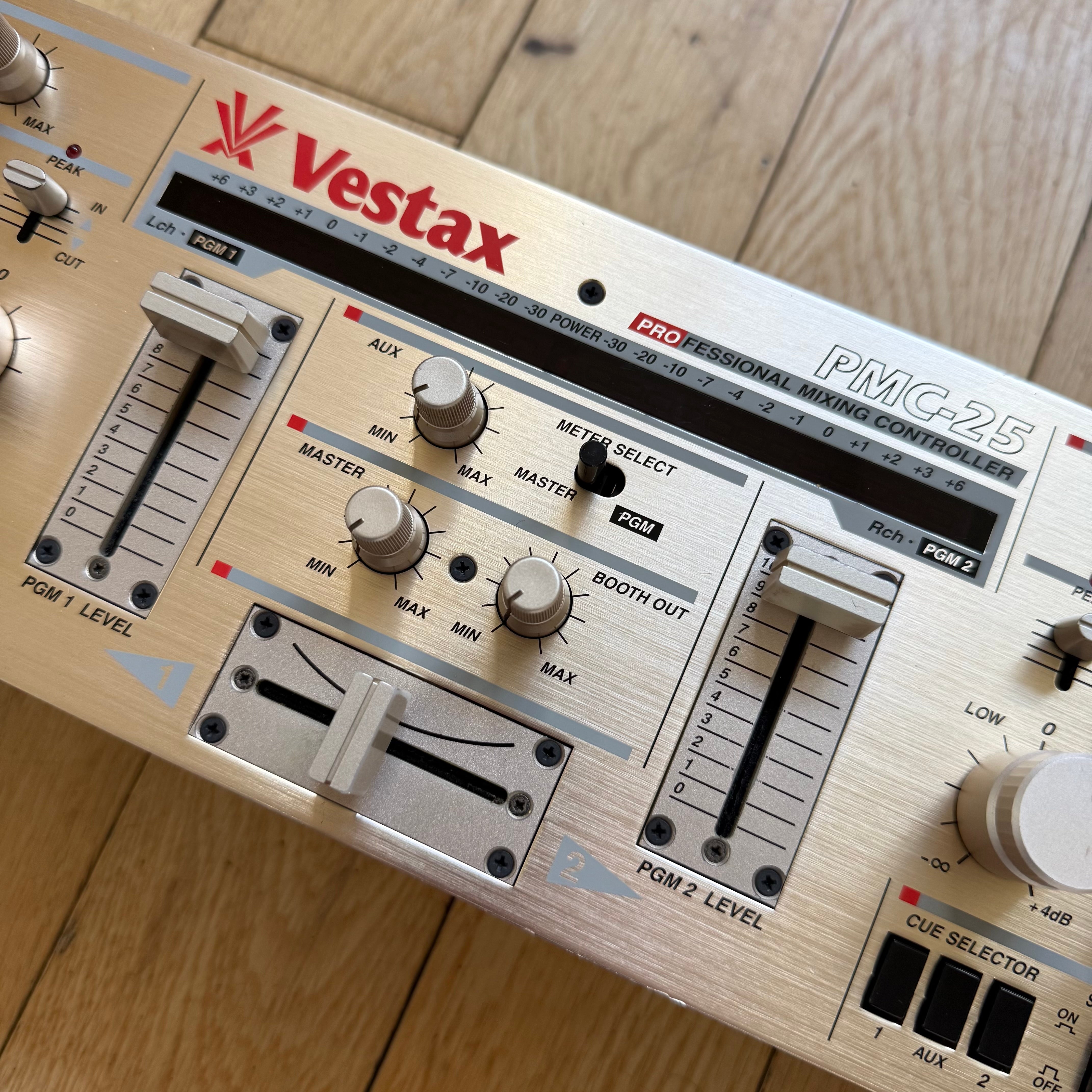 Vestax PMC-25 Serviced & Upgraded Rotary Rack Capable Mixer inc AC-12