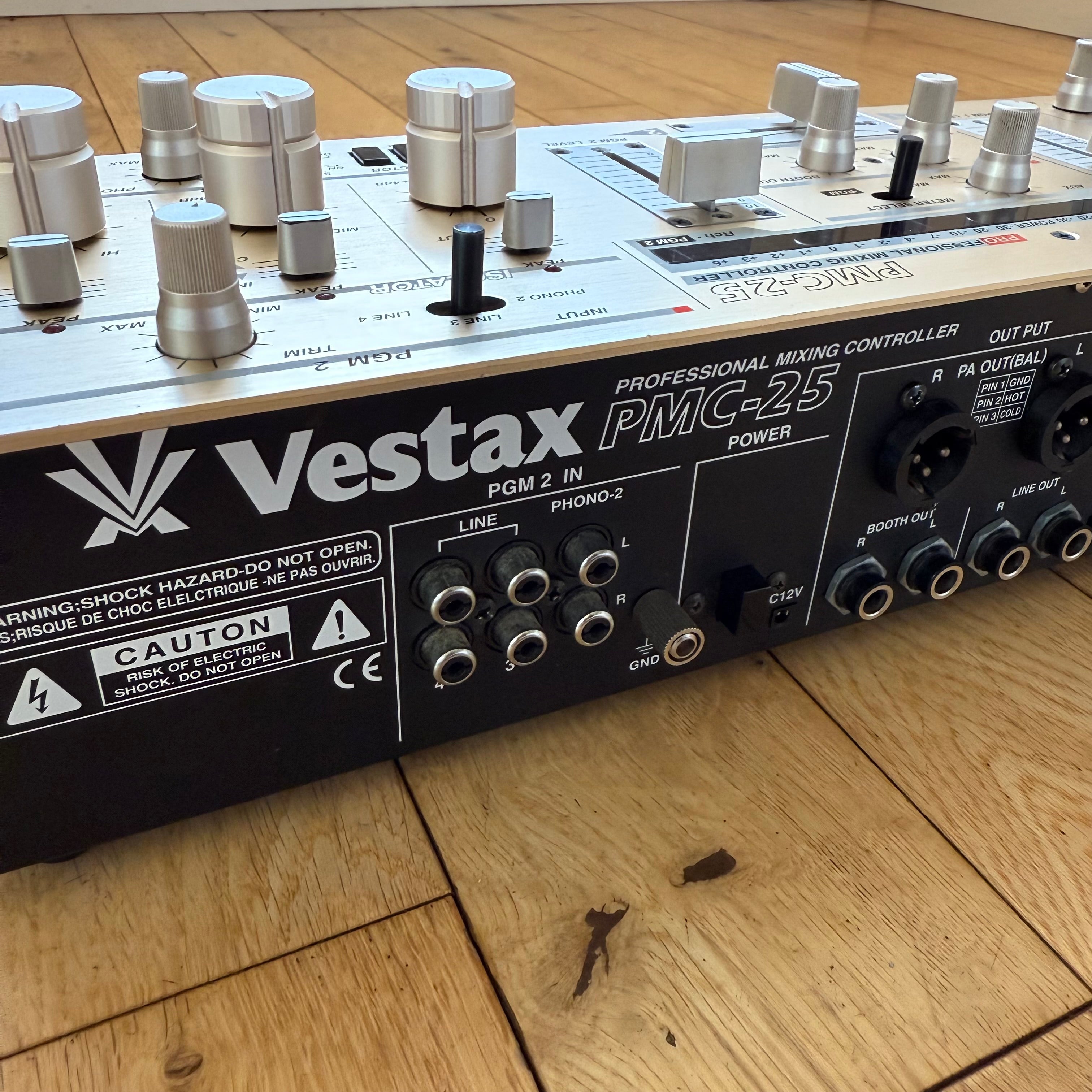 Vestax PMC-25 Serviced & Upgraded Rotary Rack Capable Mixer inc AC-12