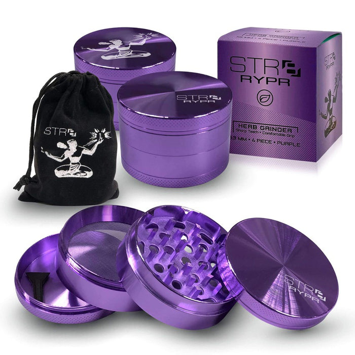 STR8 RYPR Aluminum Grinder - 4 Piece - 63mm - Various Colors (1