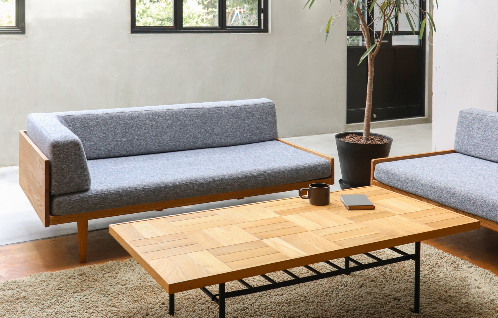 ソファレイアウトを自由に -DAY SOFA- MOMO NATURAL