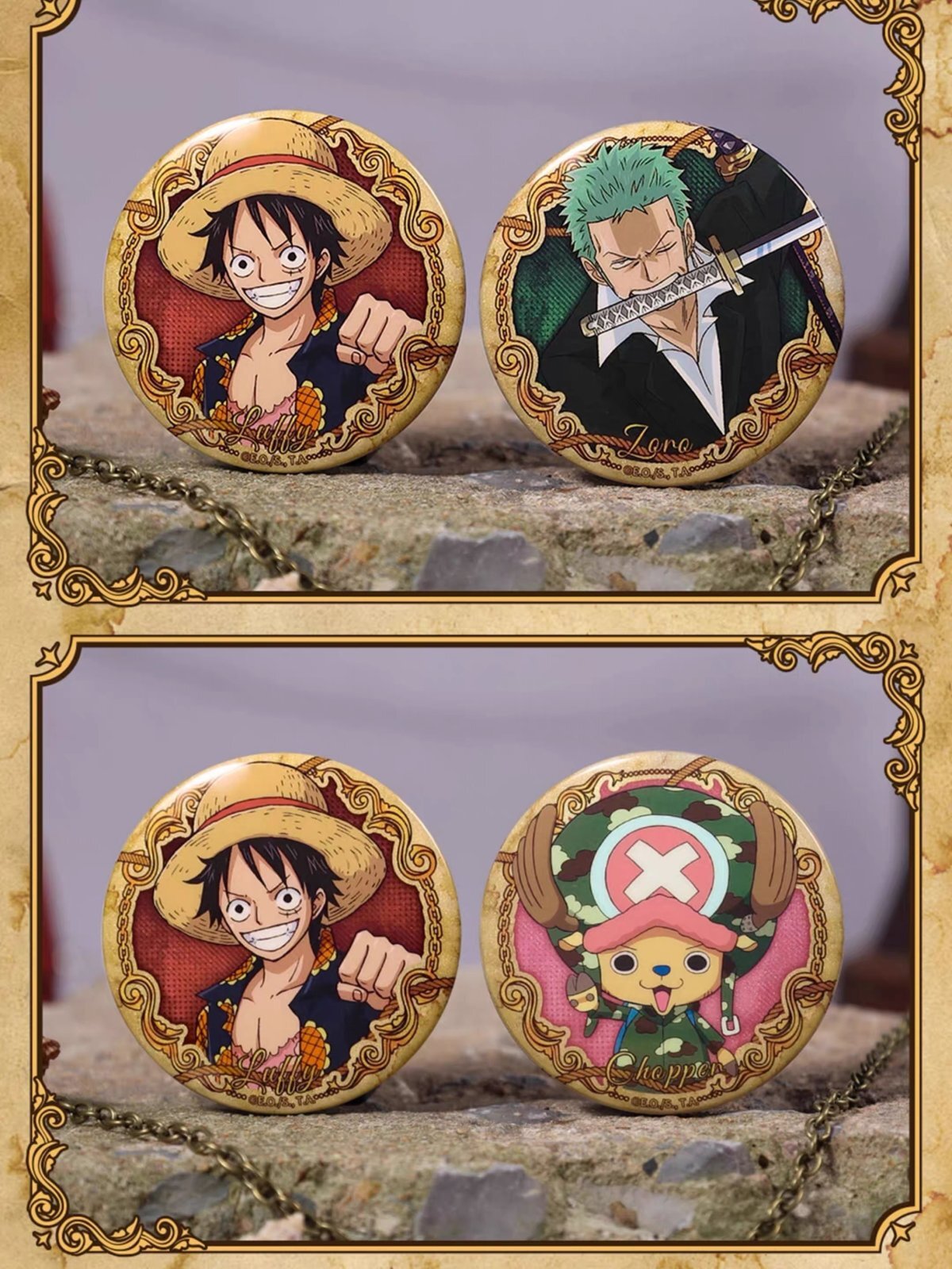 予約】ONE PIECE 中国限定 BOOMCOMICコラボ ドレスローザ編 缶バッジ