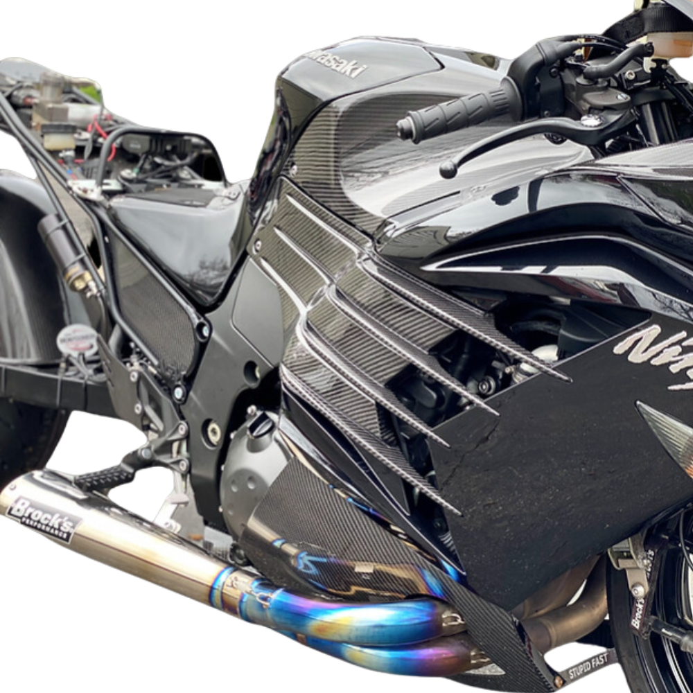 AGM ZX14R Carbon Fiber Side Gills - Montgomery Motorsports