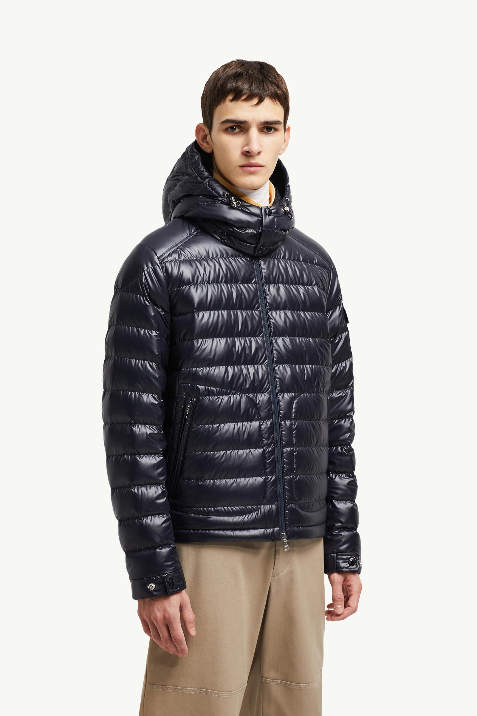 Navy Blue Lauros Hooded Short Down Jacket - Short Down Jackets for