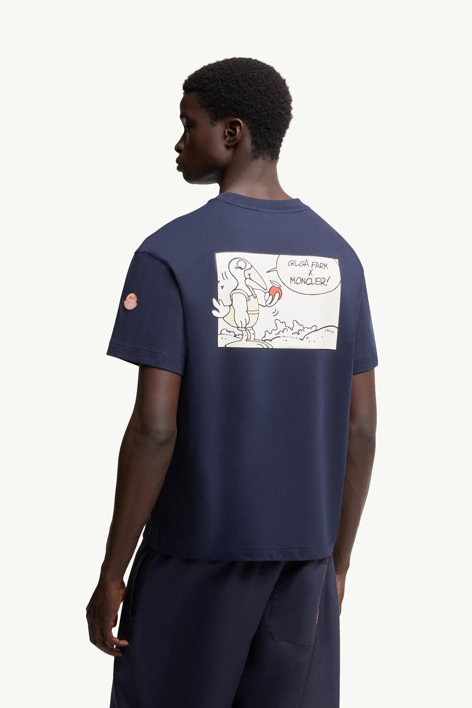 Navy Blue Moncler x Gilga Farm by Donald Glover Cotton T-Shirt