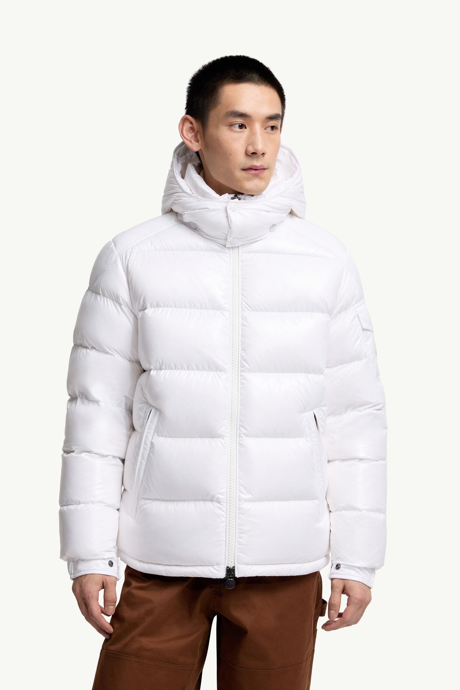 White Moncler Maya Hooded Short Down Jacket - Short Down Jackets