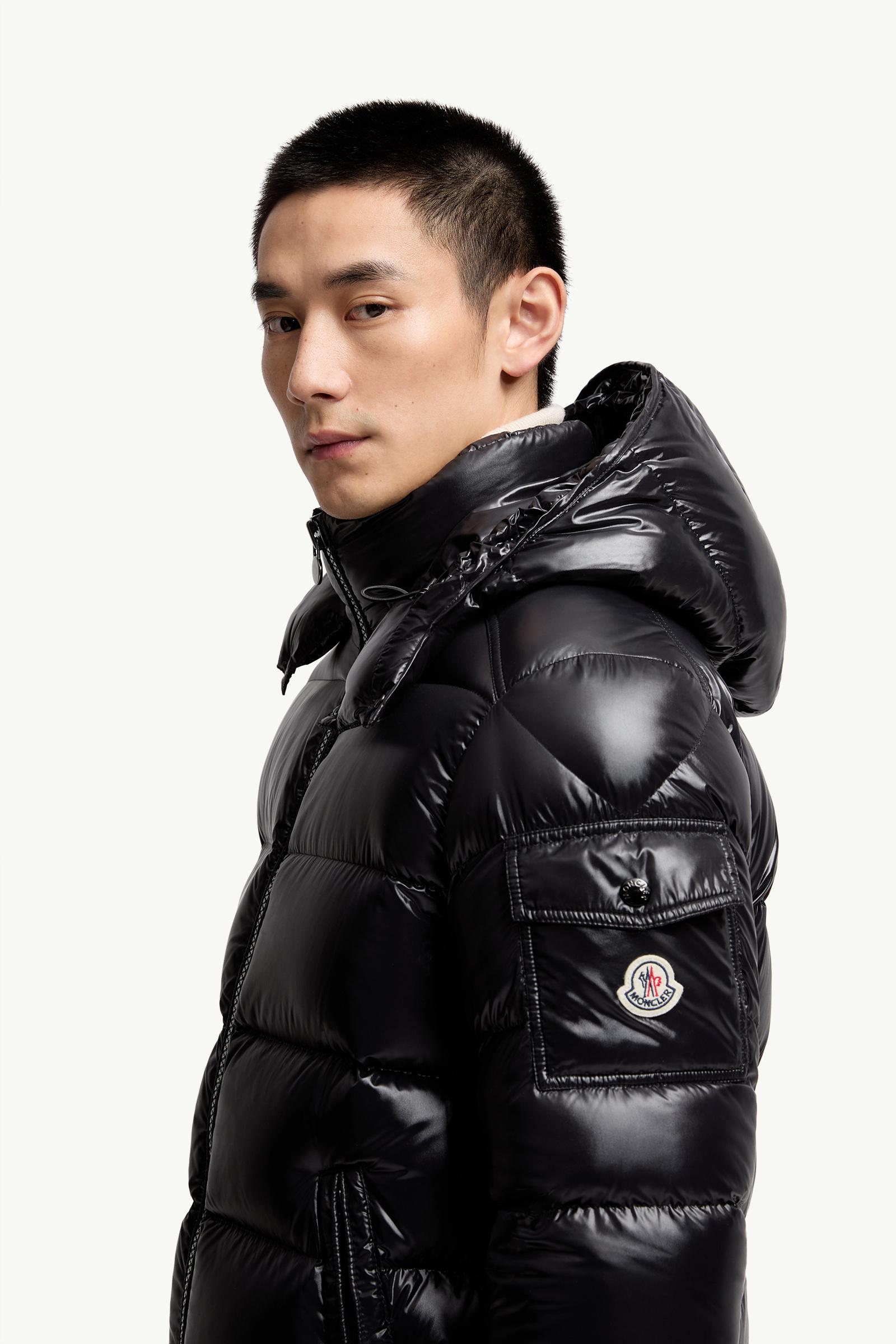 Black Moncler Maya Hooded Short Down Jacket - Short Down Jackets